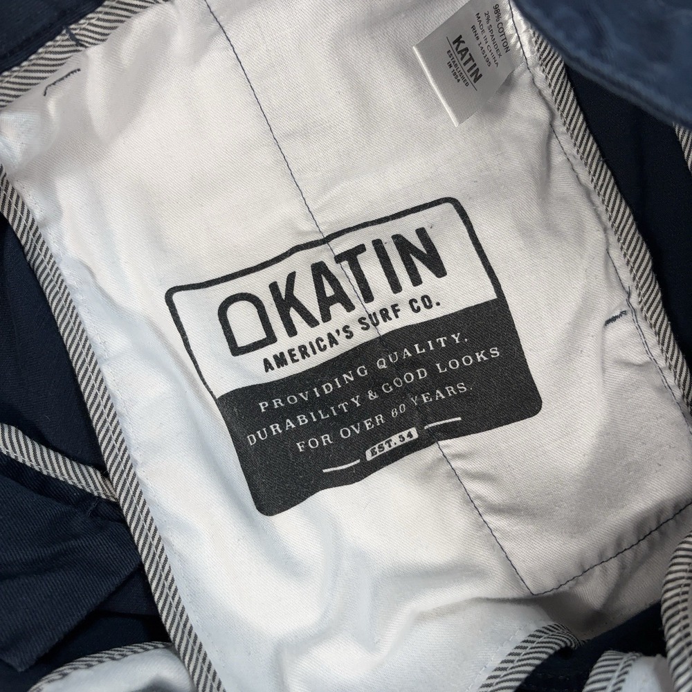 Katin 8"‎ Shorts Men's 32 (fits 33) Navy Stretch Surf Casual Chinos - Picture 9 of 16